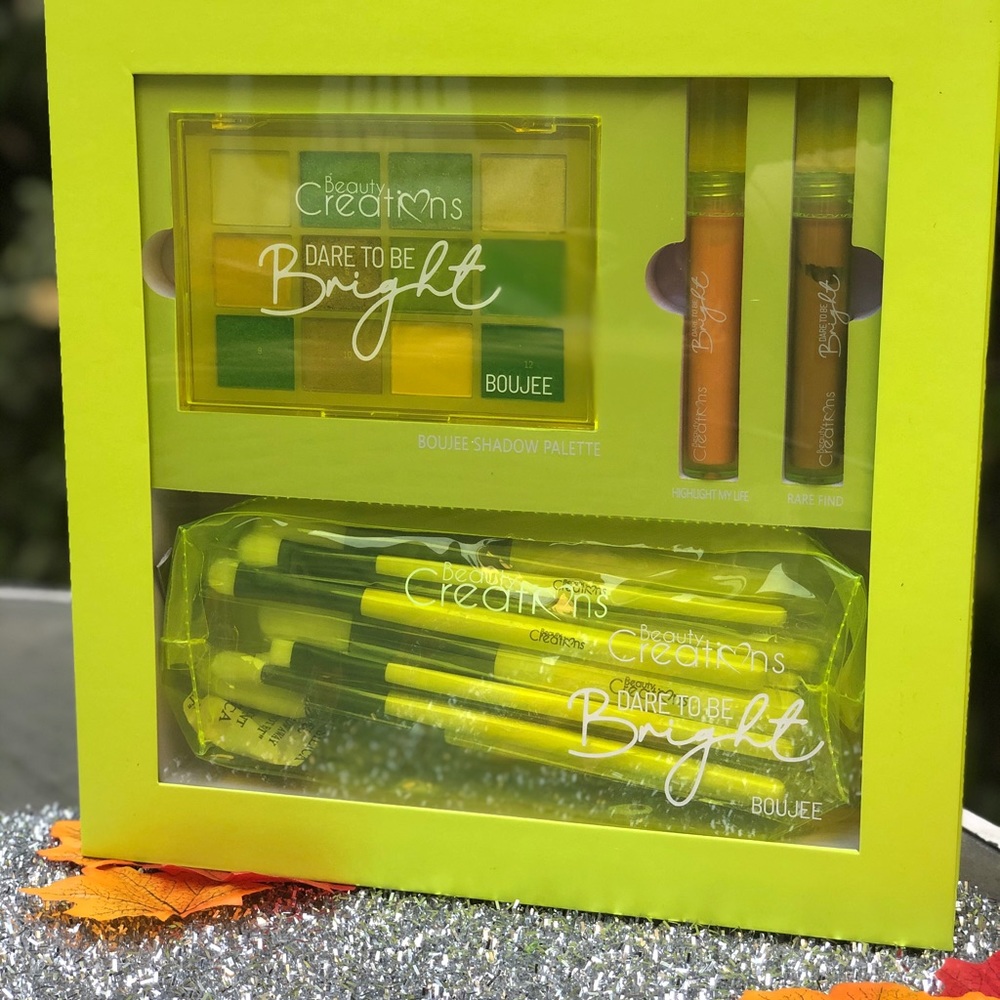Palette, brushes and lipgloss set